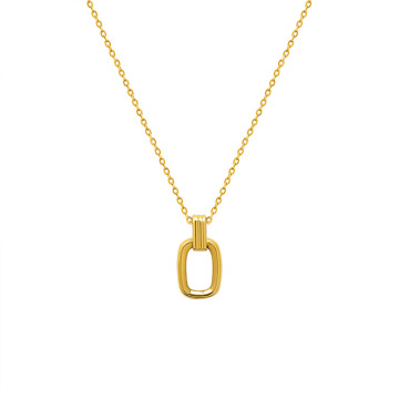 Shangjie OEM joyas Fashion Women Gold PLated Jewelry Titanium Designer Necklaces Stainless Steel Square Necklace Choker